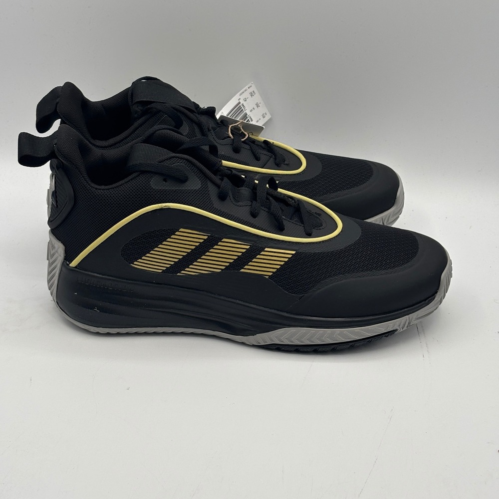 adidas Ownthegame 3.0 Shoes Mens Size 8.5 Black Gold Basketball IF4566